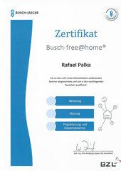 Zertifikat Busch-free@home®